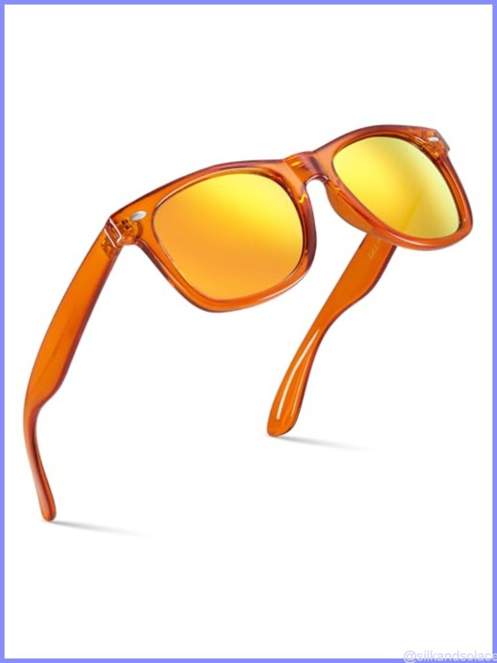 Retro Square UV400 Mirrored Sunglasses Full Frame Outdoor Lifestyle